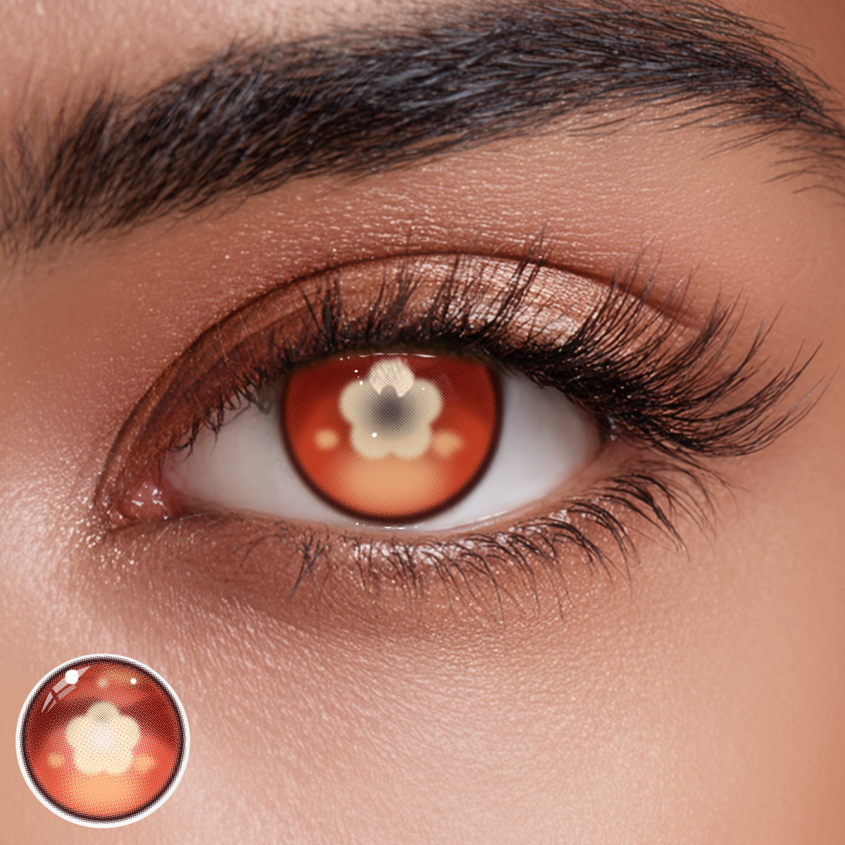 Cosplay Shadow Gleam Red Colored Contact Lenses