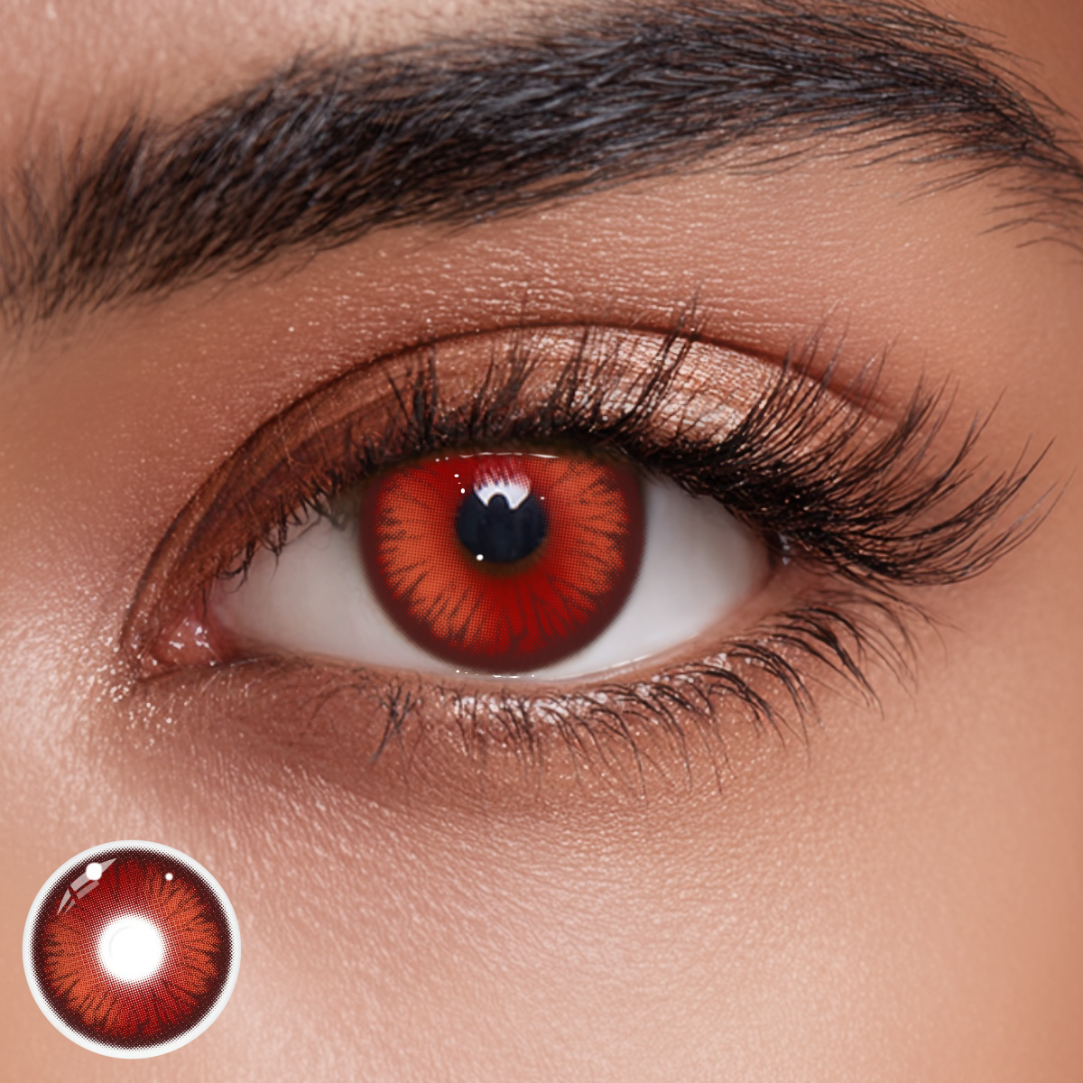 Cosplay Luminous Vibe Red Colored Contact Lenses