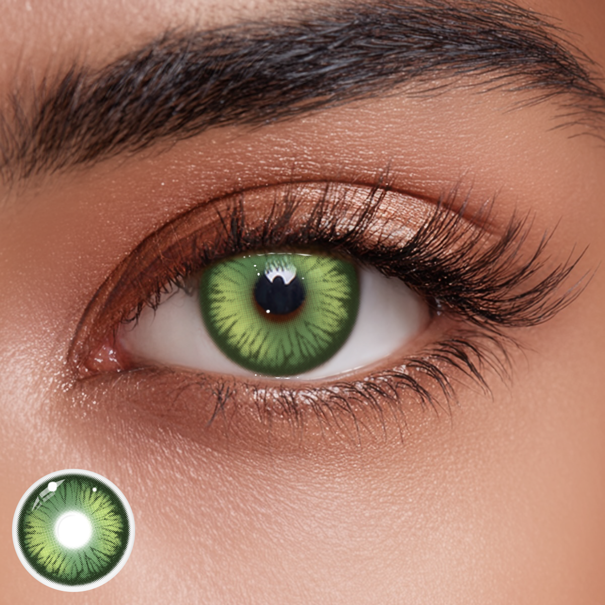 Cosplay Luminous Vibe Green Prescription Colored Contact Lenses