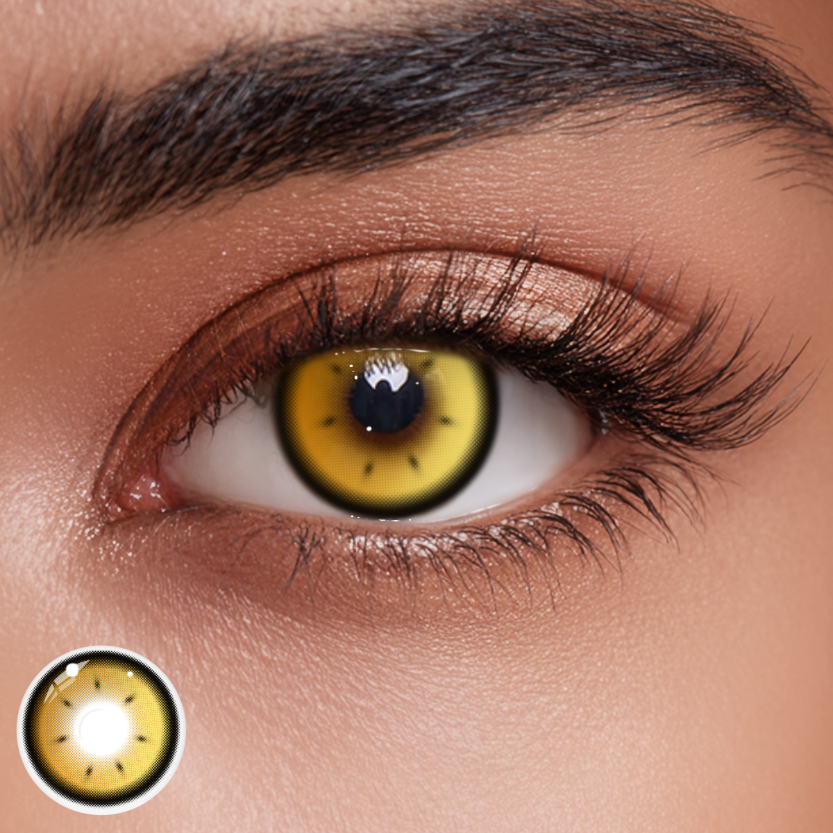 Auburn Gleam Brown Colored Contact Lenses