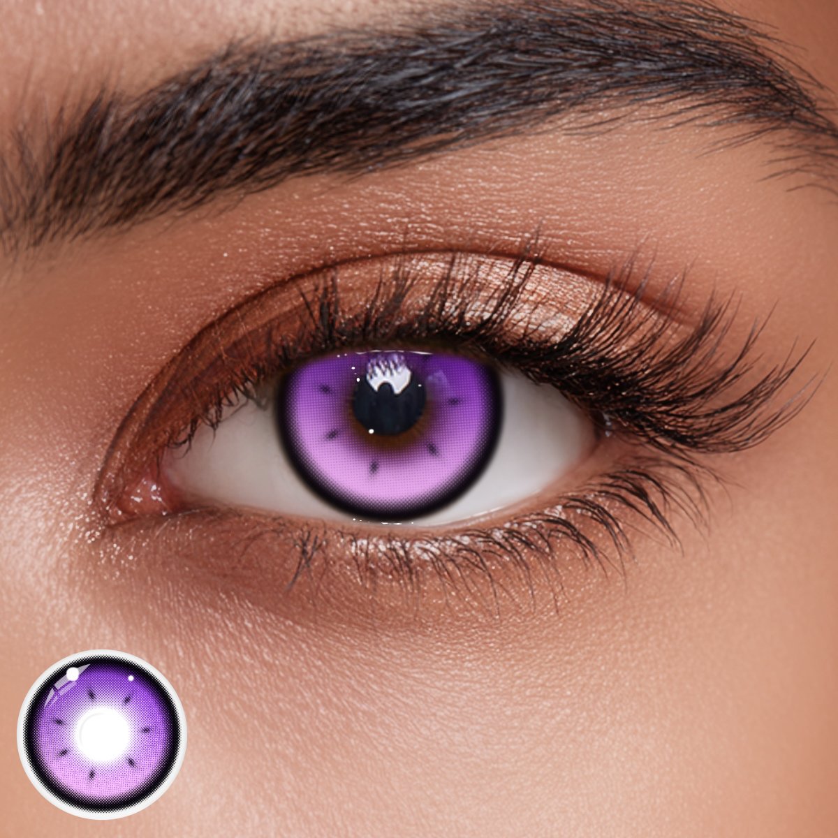Auburn Gleam Purple Colored Contact Lenses