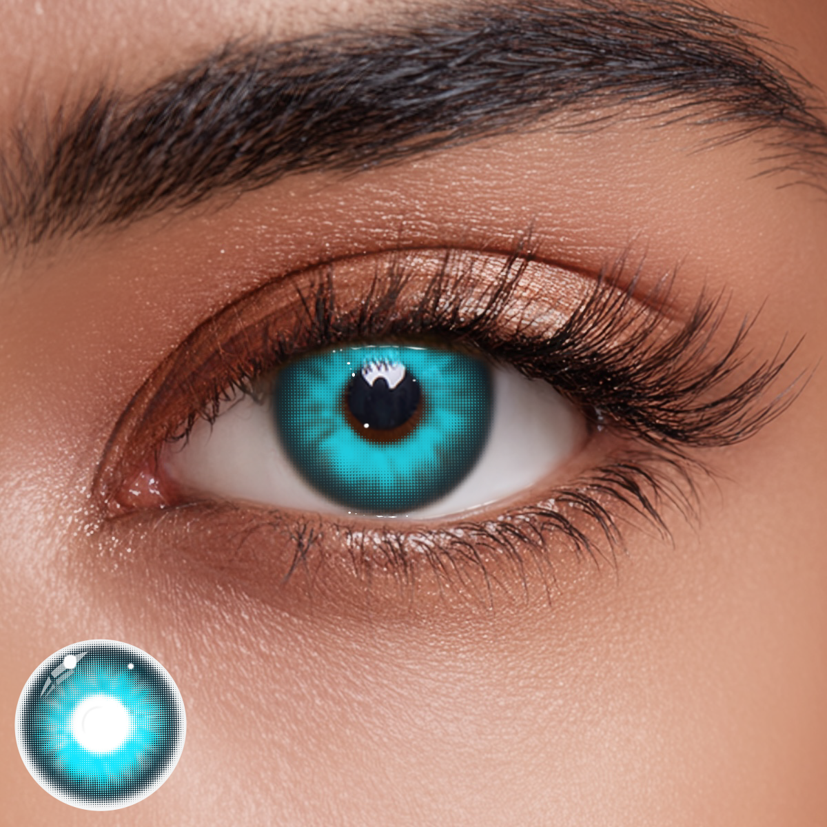 Cosplay Azure Knight Blue Colored Contact Lenses