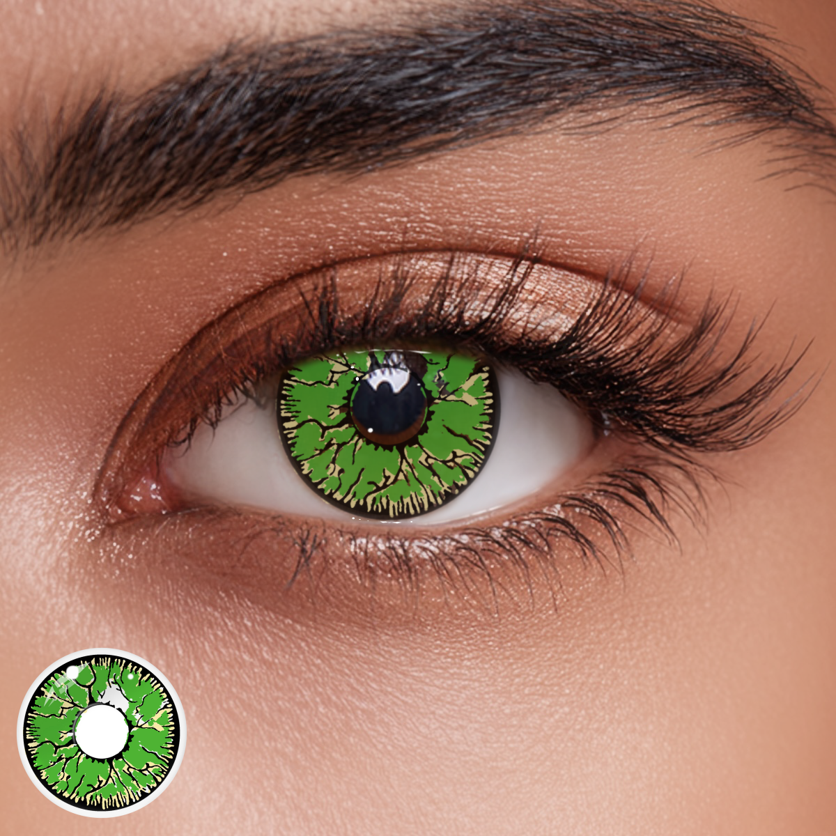 Fissure Green Colored Contact Lenses