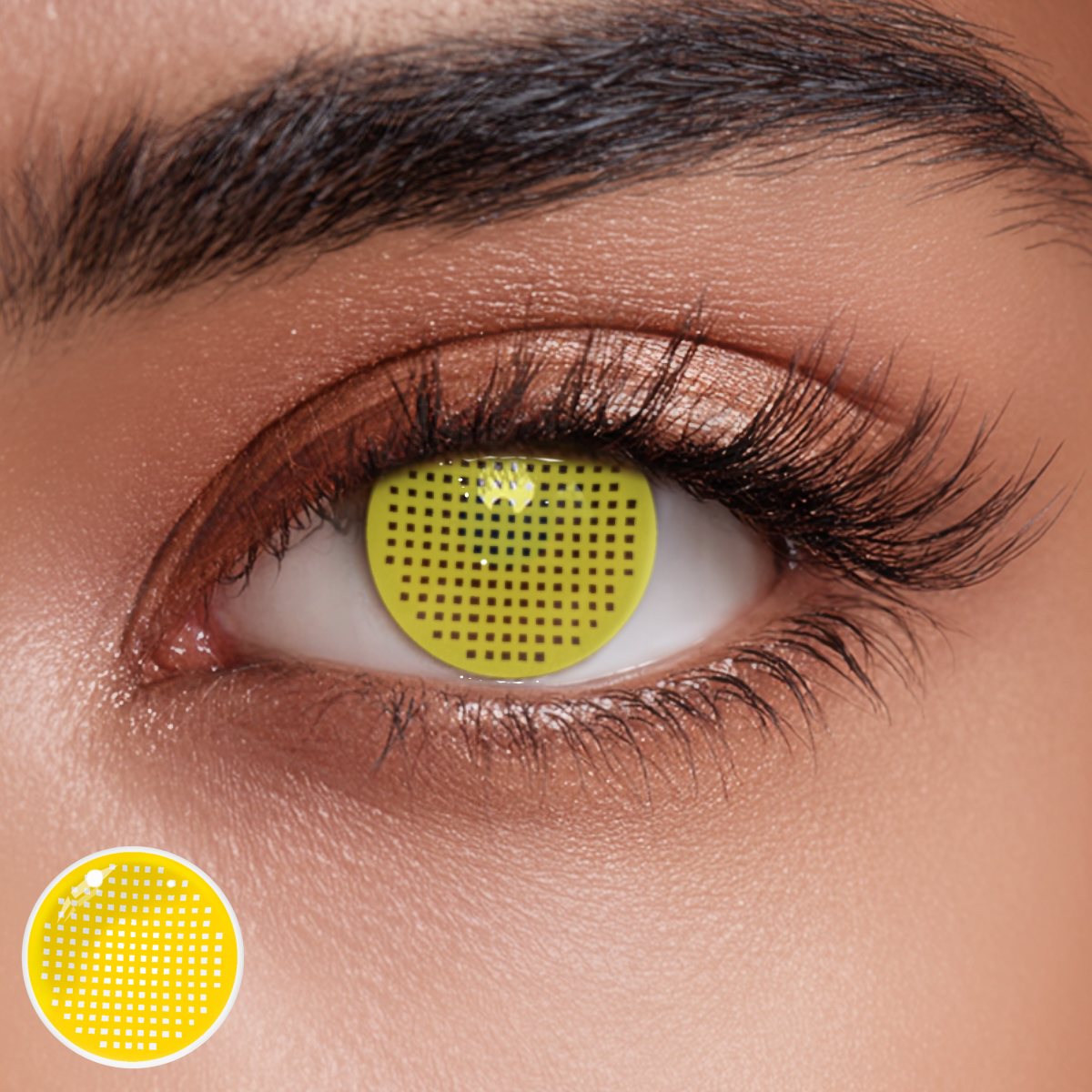 Screen Yellow Colored Contact Lenses