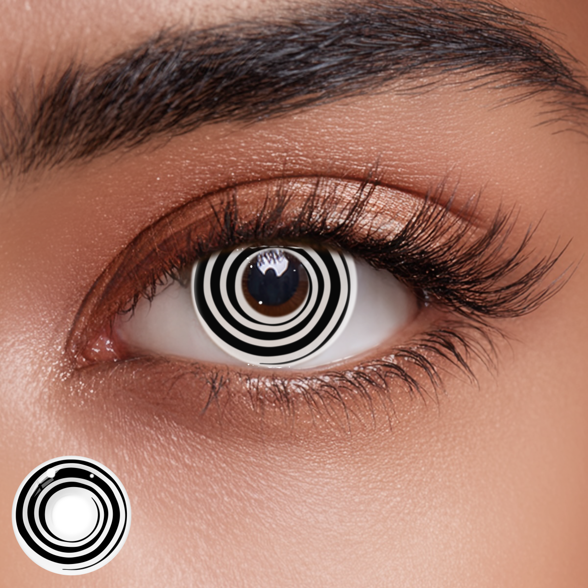 Swirl Black Colored Contact Lenses