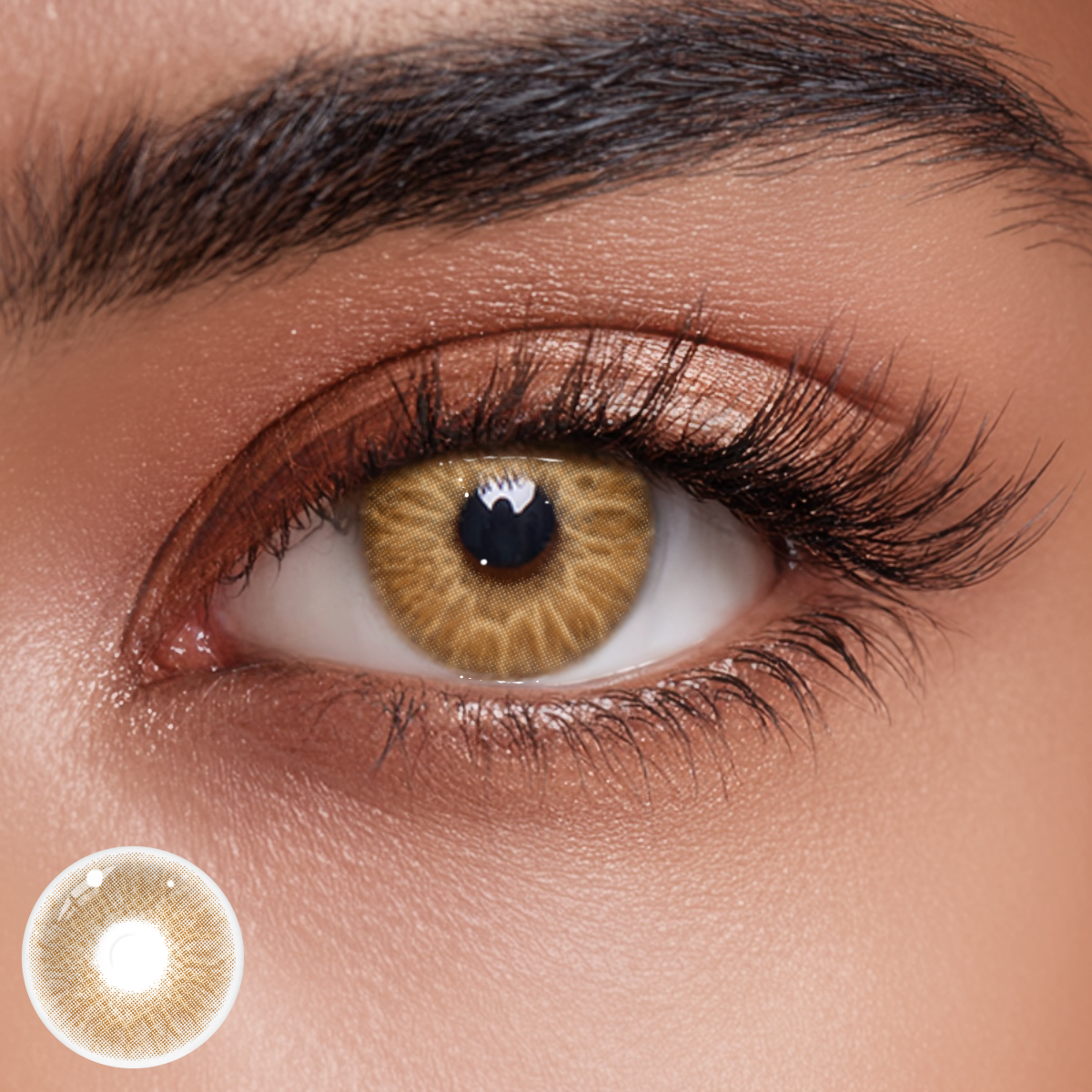 Love Story Pea Brown Prescription Colored Contact Lenses