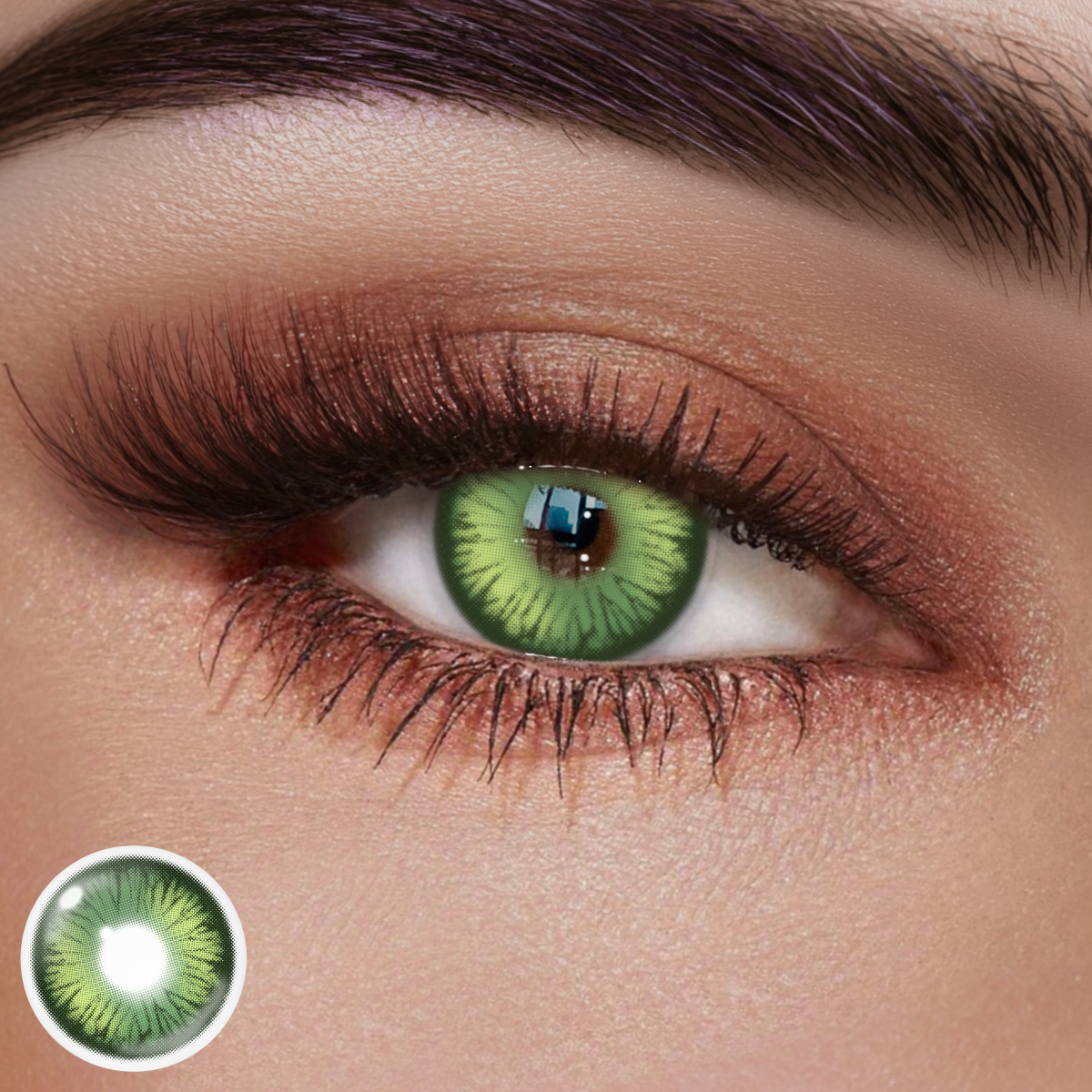 Cosplay Luminous Vibe Green Prescription Colored Contact Lenses