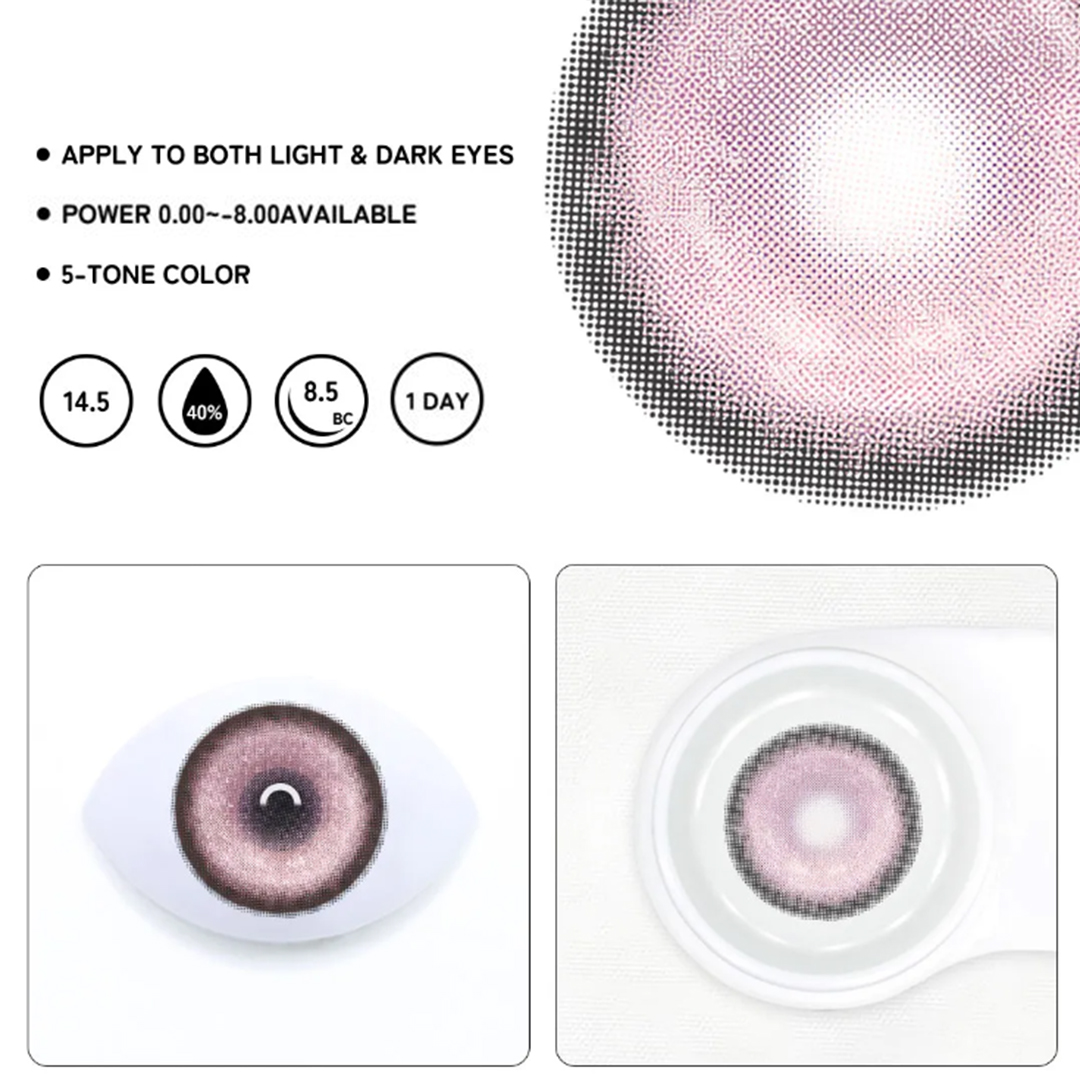 Cosplay KOI Pink Colored Contact Lenses - 1 Day