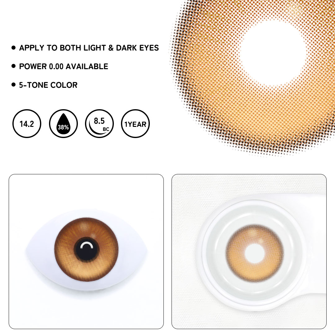 Brunelle Brown Colored Contact Lenses