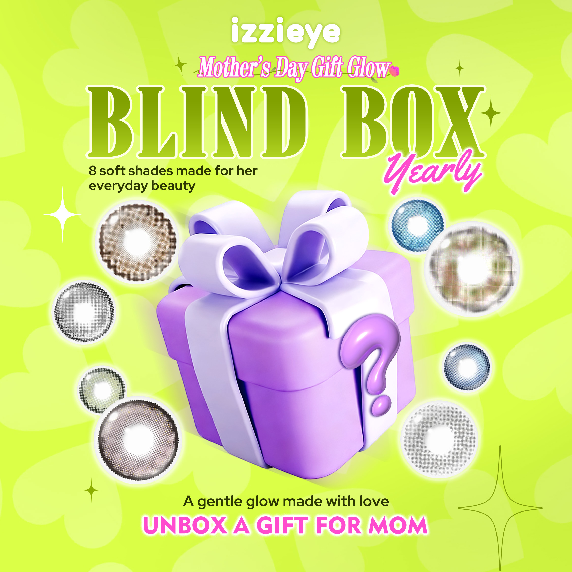 IZZI  Mother’s Day Gift Glow Blind Box – Yearly | 8 Pairs