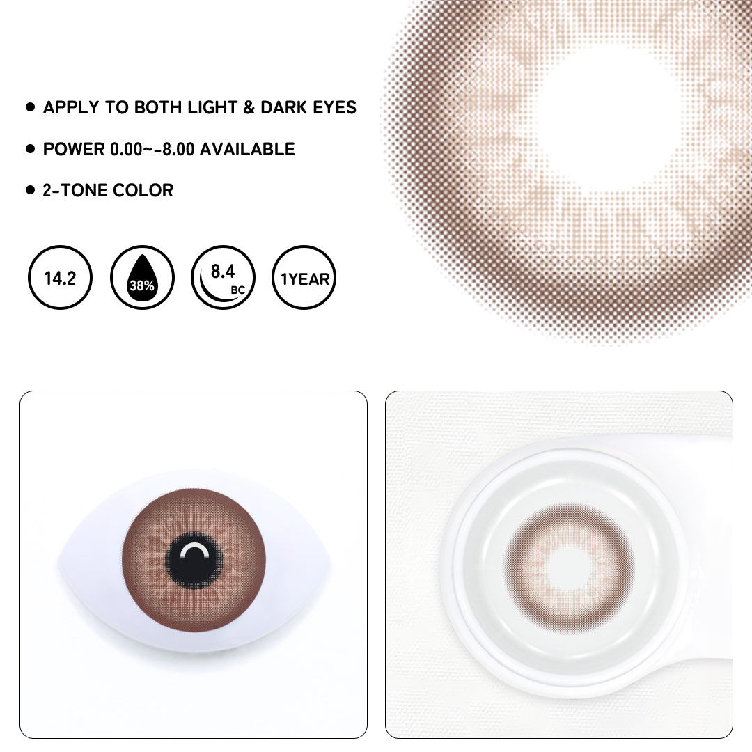 Glacier Brown Colored Contact Lenses