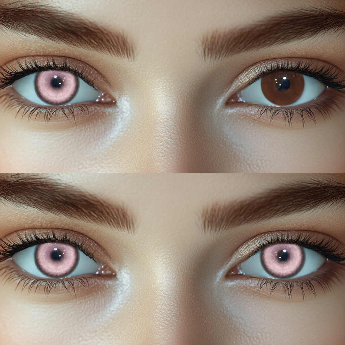 Cosplay KOI Pink Colored Contact Lenses - 1 Day