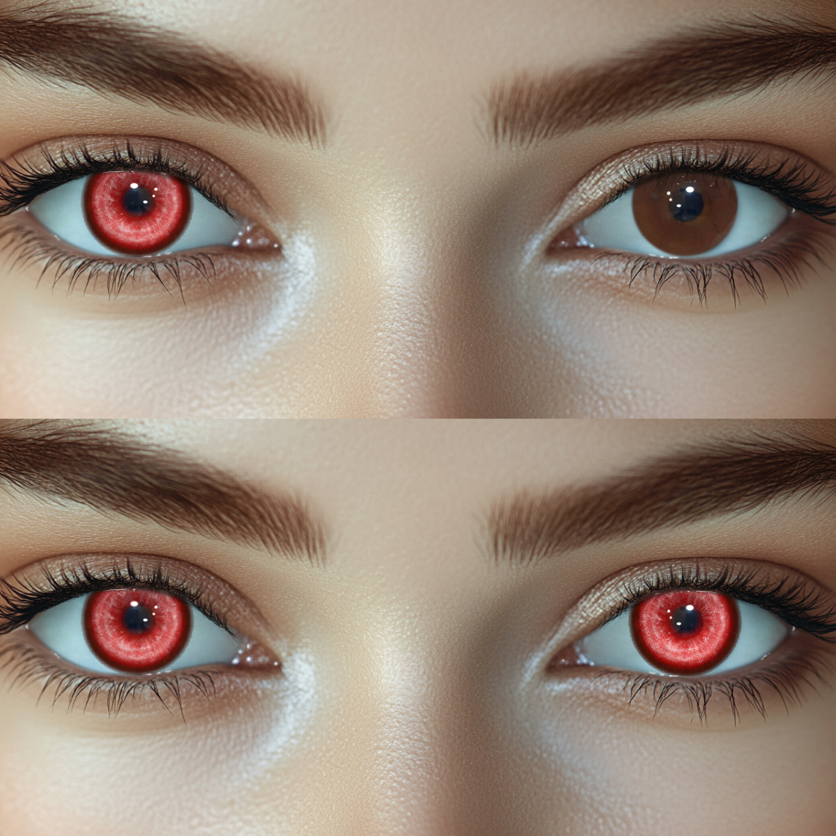 Cosplay KOI Red Colored Contact Lenses
