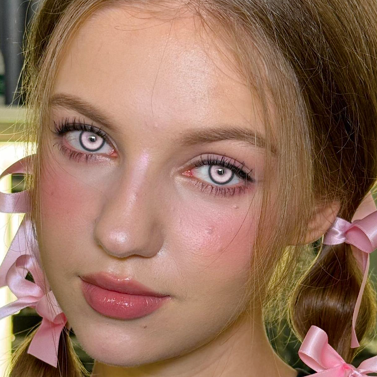 Cosplay KOI Pink Colored Contact Lenses - 1 Day