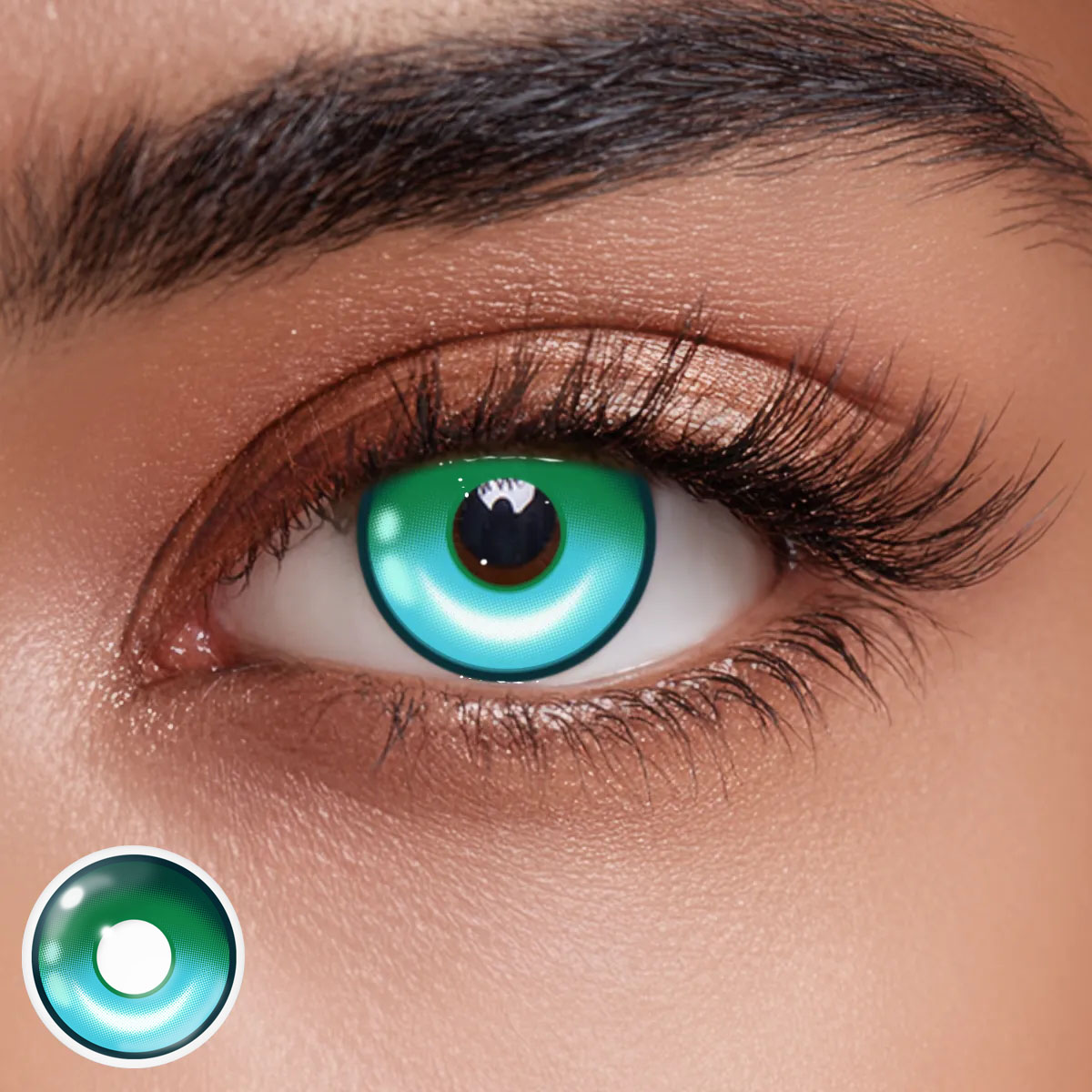 Cosplay Agate Green Colored Contact Lenses
