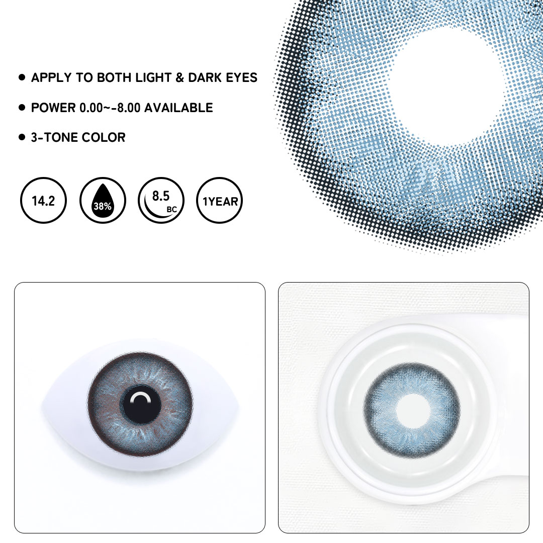 Aine Swan Lake Blue Colored Contact Lenses