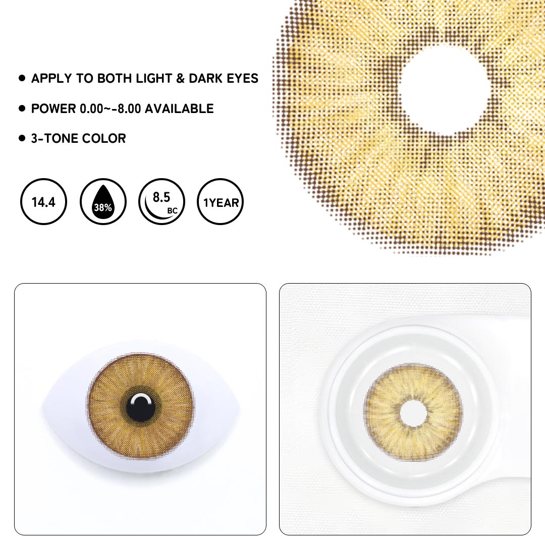Amazonia Sahara Brown Prescription Colored Contact Lenses