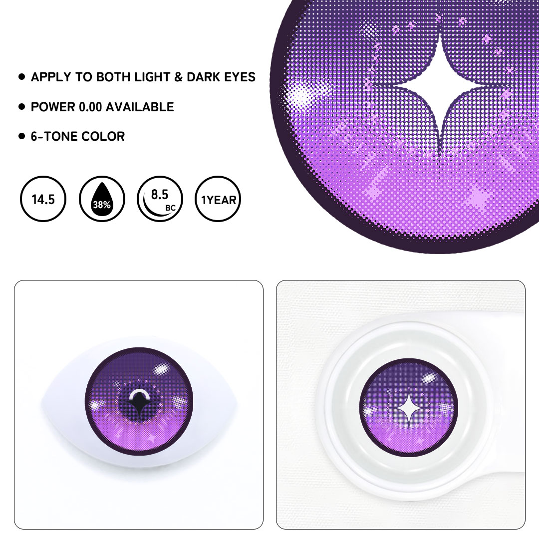Cosplay Amethyst Blaze Purple Colored Contact Lenses