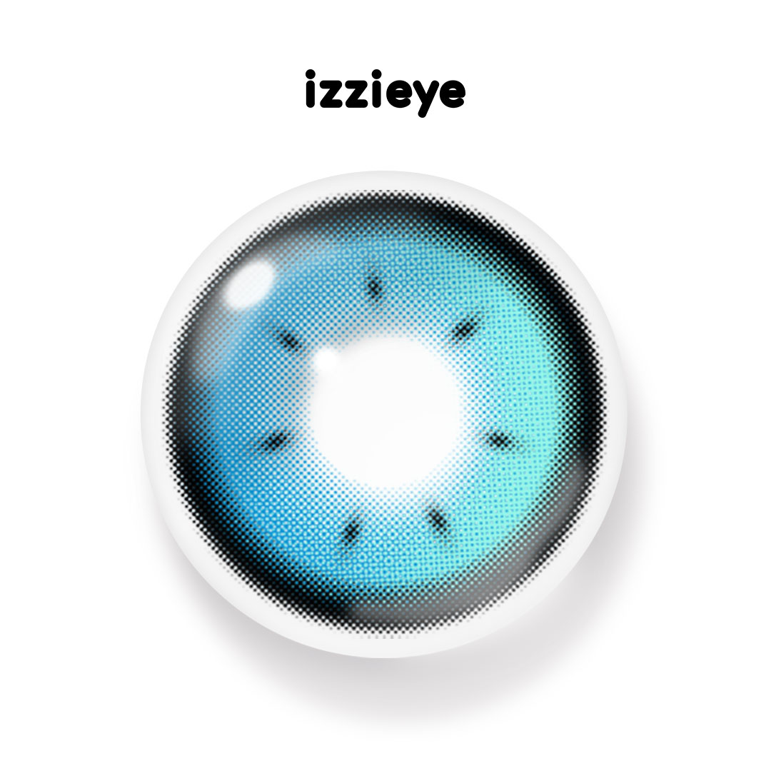 Auburn Gleam Blue Colored Contact Lenses