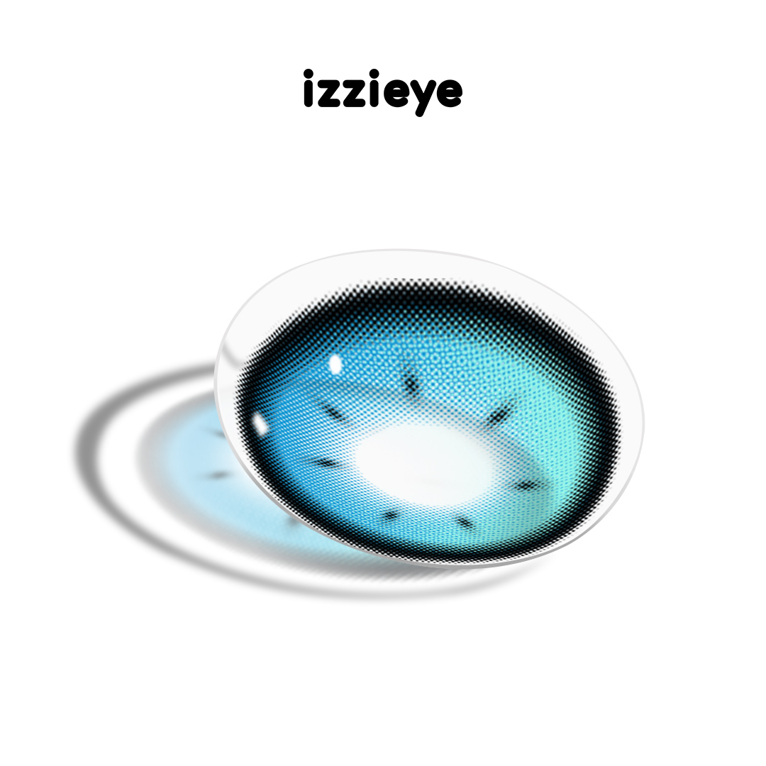 Auburn Gleam Blue Colored Contact Lenses