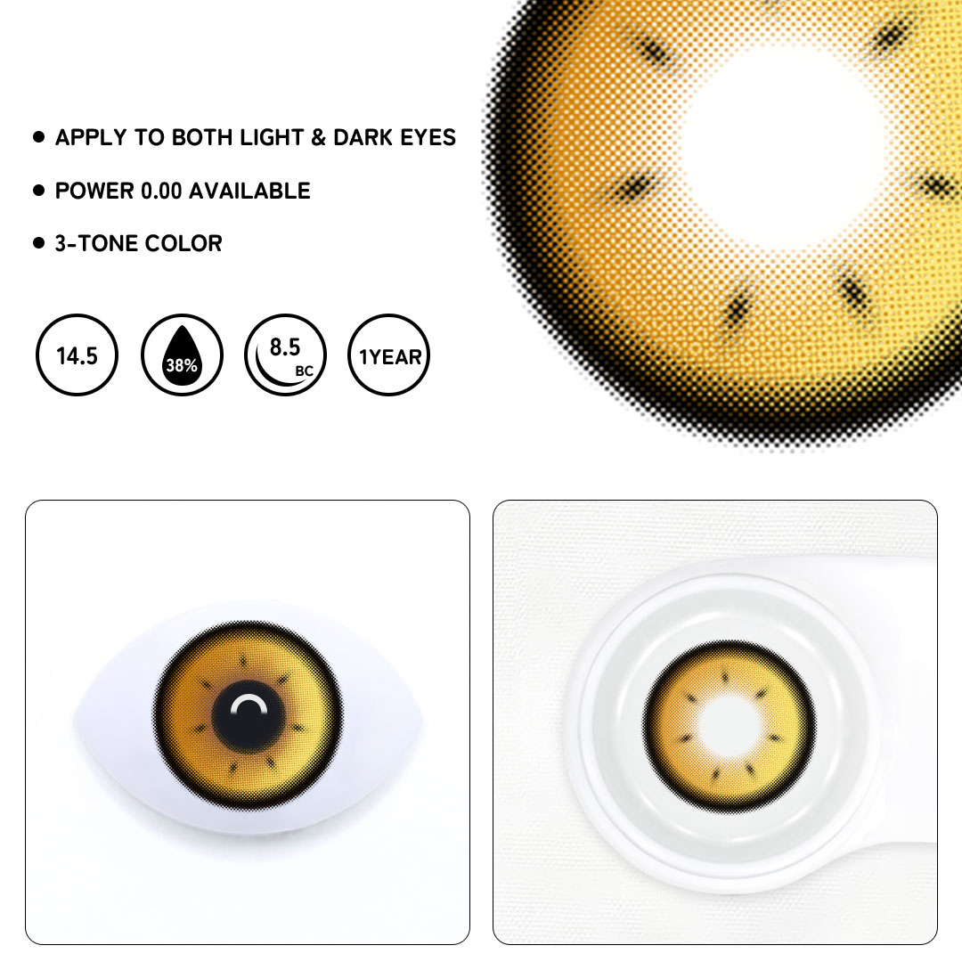 Auburn Gleam Brown Colored Contact Lenses