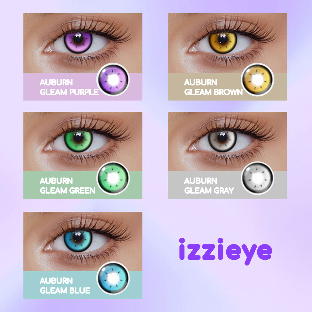Auburn Gleam Green Colored Contact Lenses