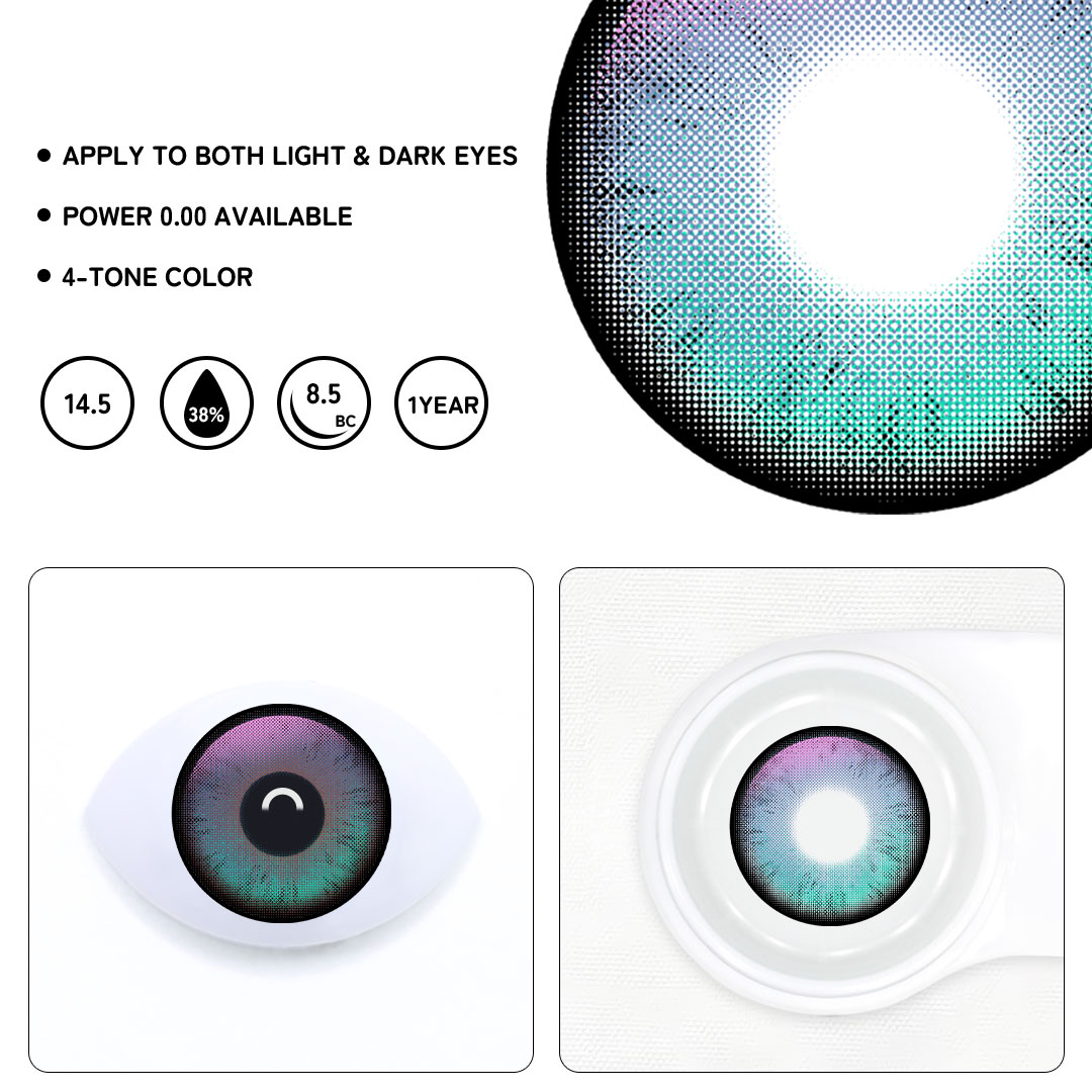 Aurane Green Colored Contact Lenses