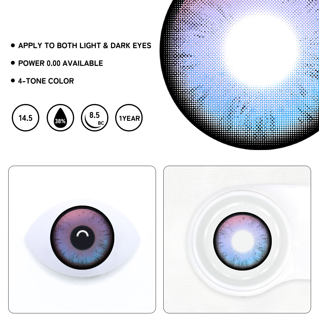 Aurane Purple Colored Contact Lenses