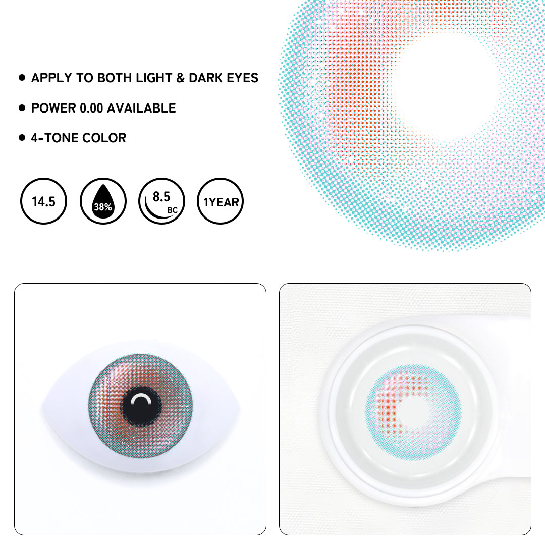 Aurra Blue-Pink Colored Contact Lenses