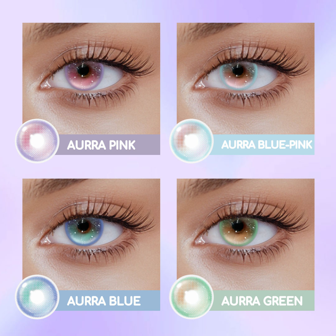 Aurra Blue-Pink Colored Contact Lenses