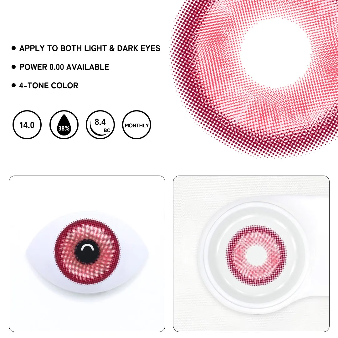 Barbie Red Colored Contact Lenses- Monthly
