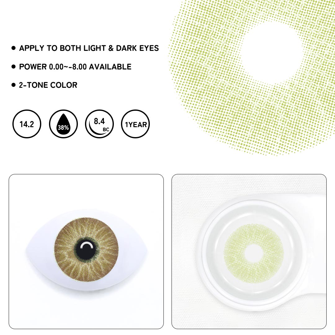 Bellini Green Prescription Colored Contact Lenses