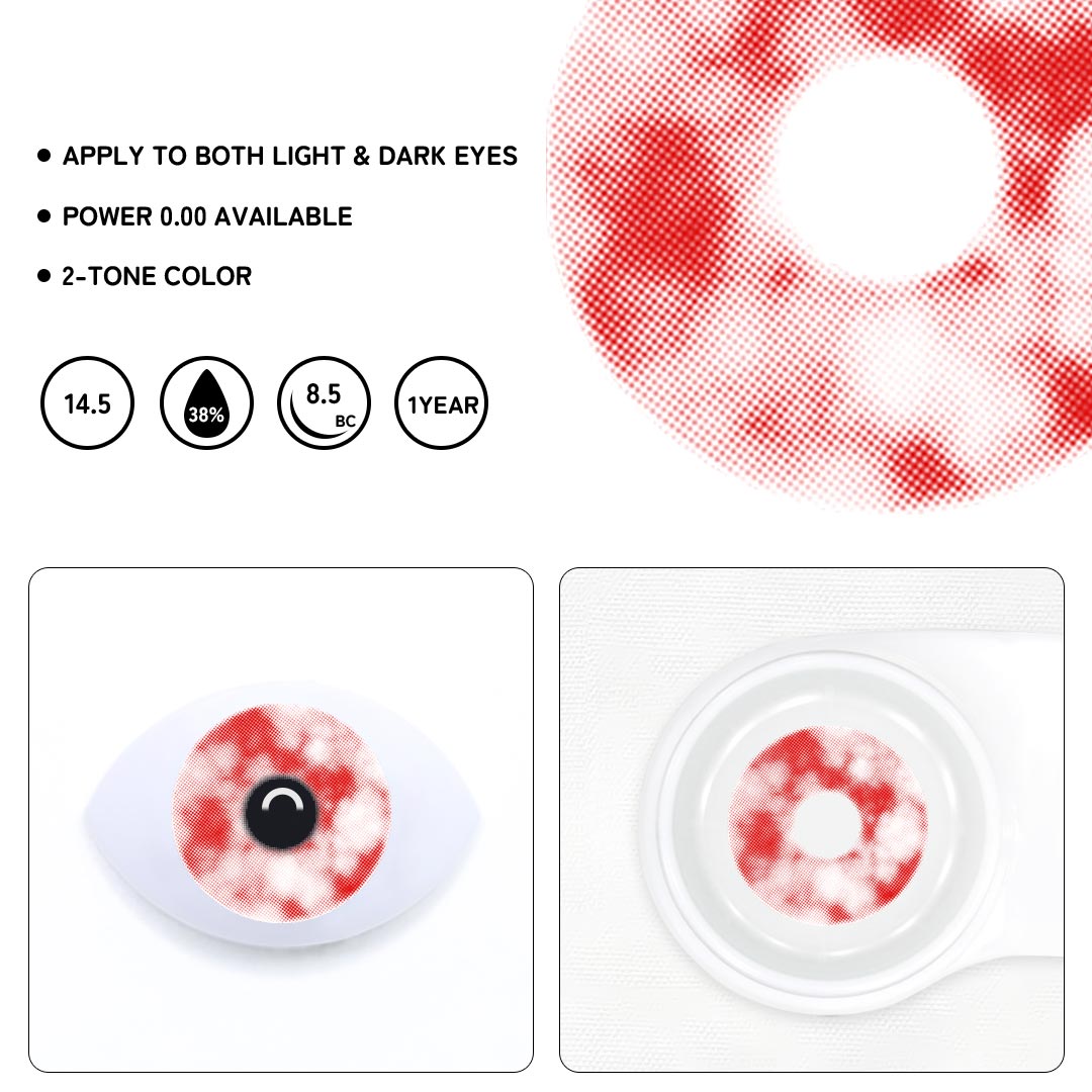 Blood Cell White Colored Contact Lenses