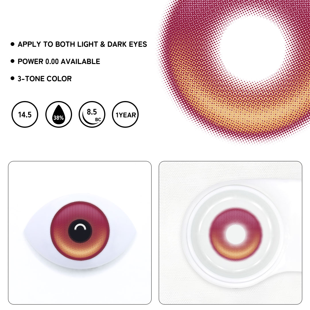 Brisca Red Colored Contact Lenses