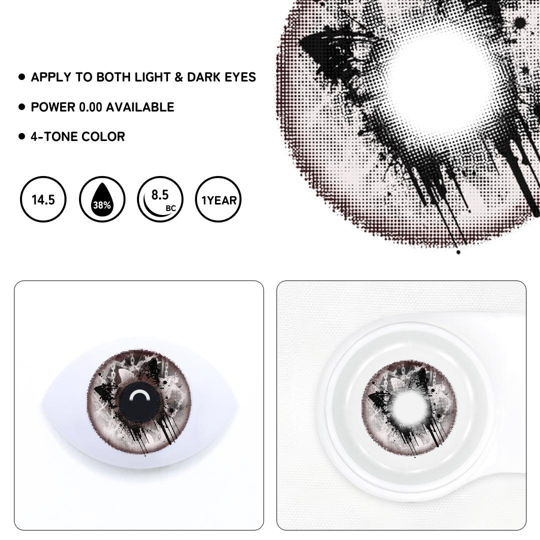 Butterfly Petal White Colored Contact Lenses