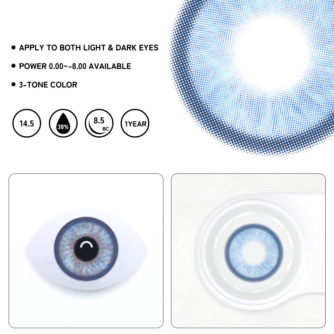 Canvas Blue Colored Contact Lenses