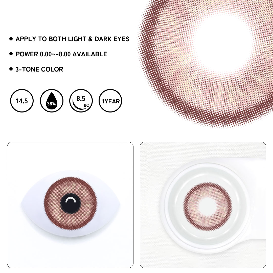 Canvas Pink Colored Contact Lenses