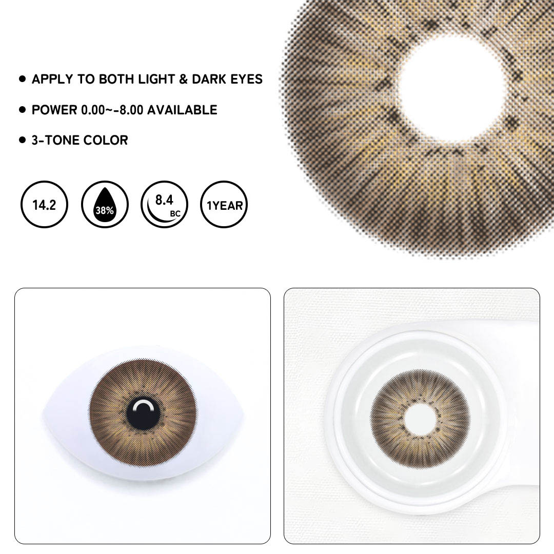 Cedar Brown Colored Contact Lenses