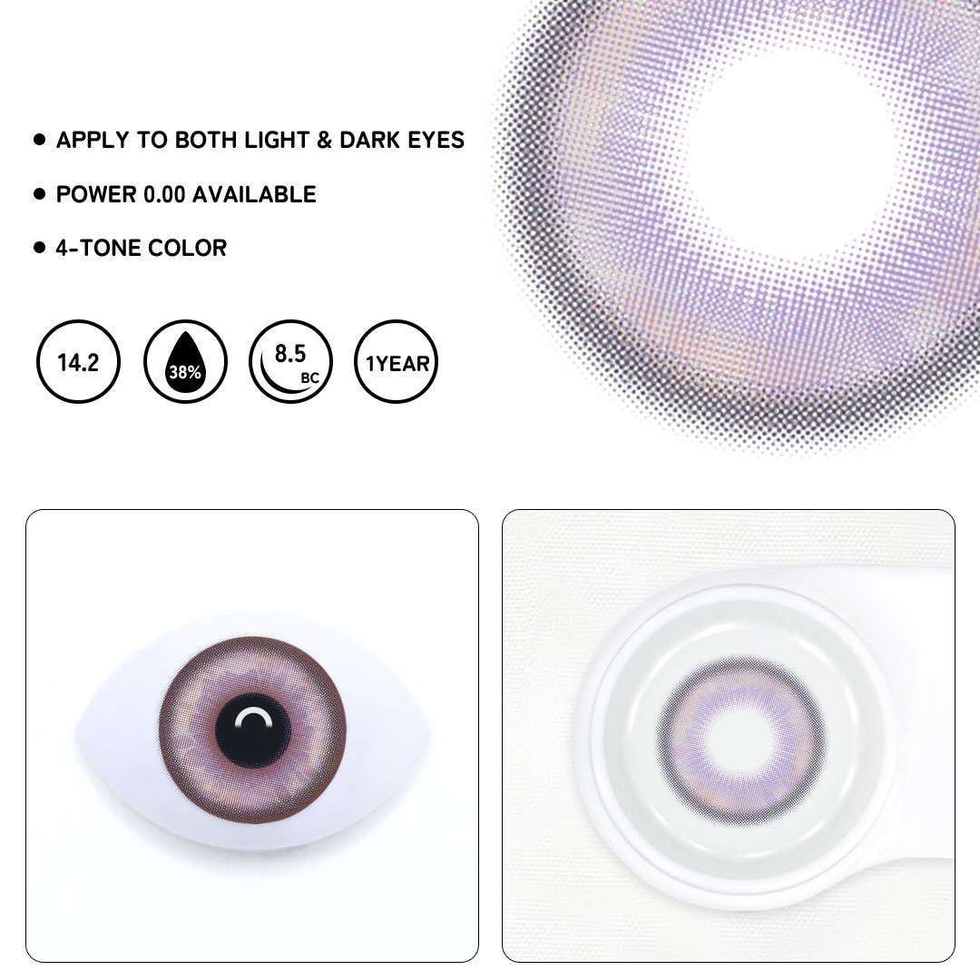Celestial Fall Purple Colored Contact Lenses