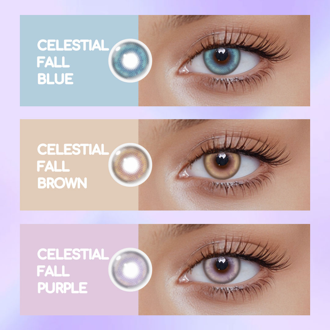 Celestial Fall Blue Colored Contact Lenses