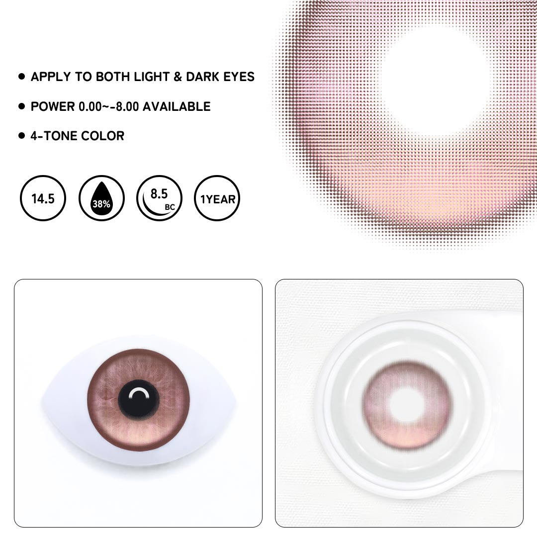 Cherry Pop Pink Colored Contact Lenses