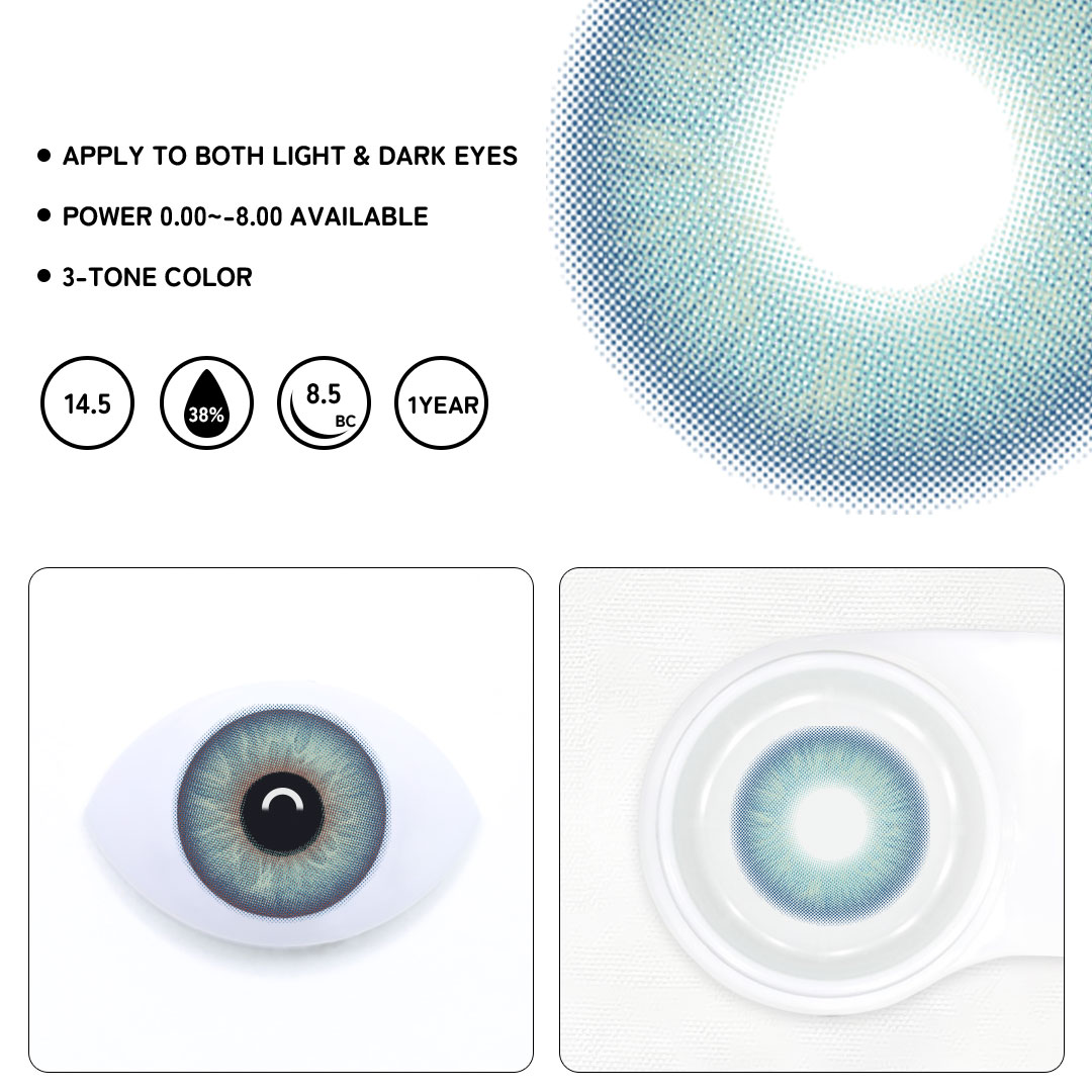 Chroma Blue Colored Contact Lenses