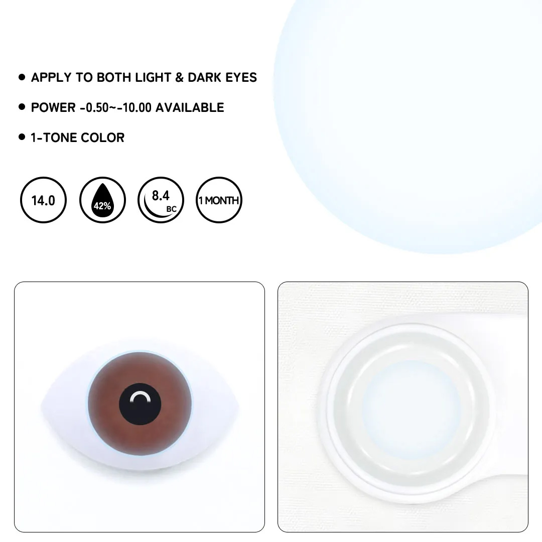 Clear Contacts Lenses - 1 Month