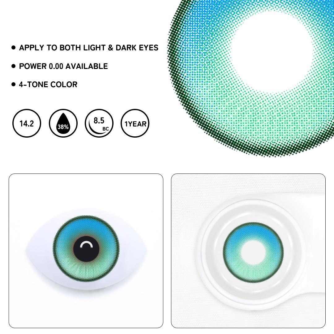 Coastal Green Colored Contact Lenses