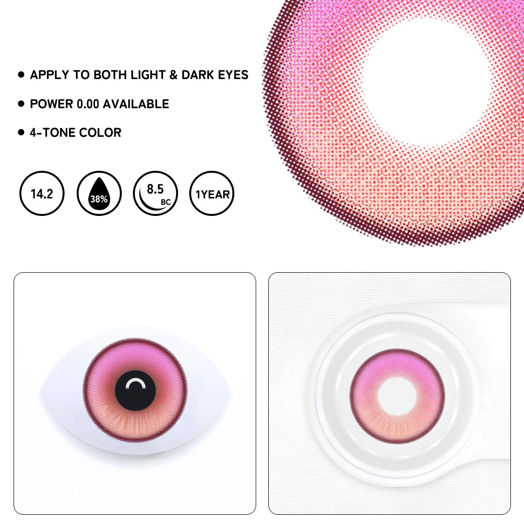 Coastal Pink Colored Contact Lenses