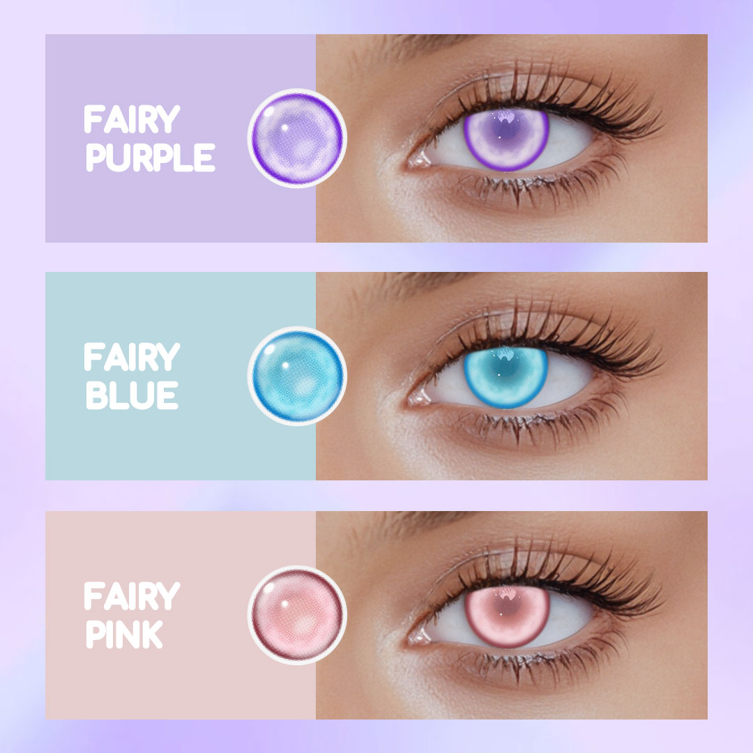 Cosplay Fairy Pink Colored Contact Lenses
