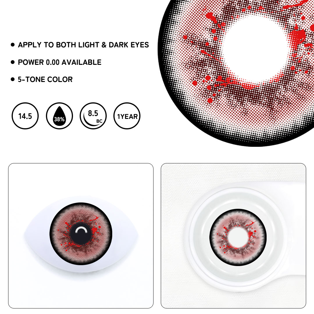 Cosplay Hades Red Colored Contact Lenses