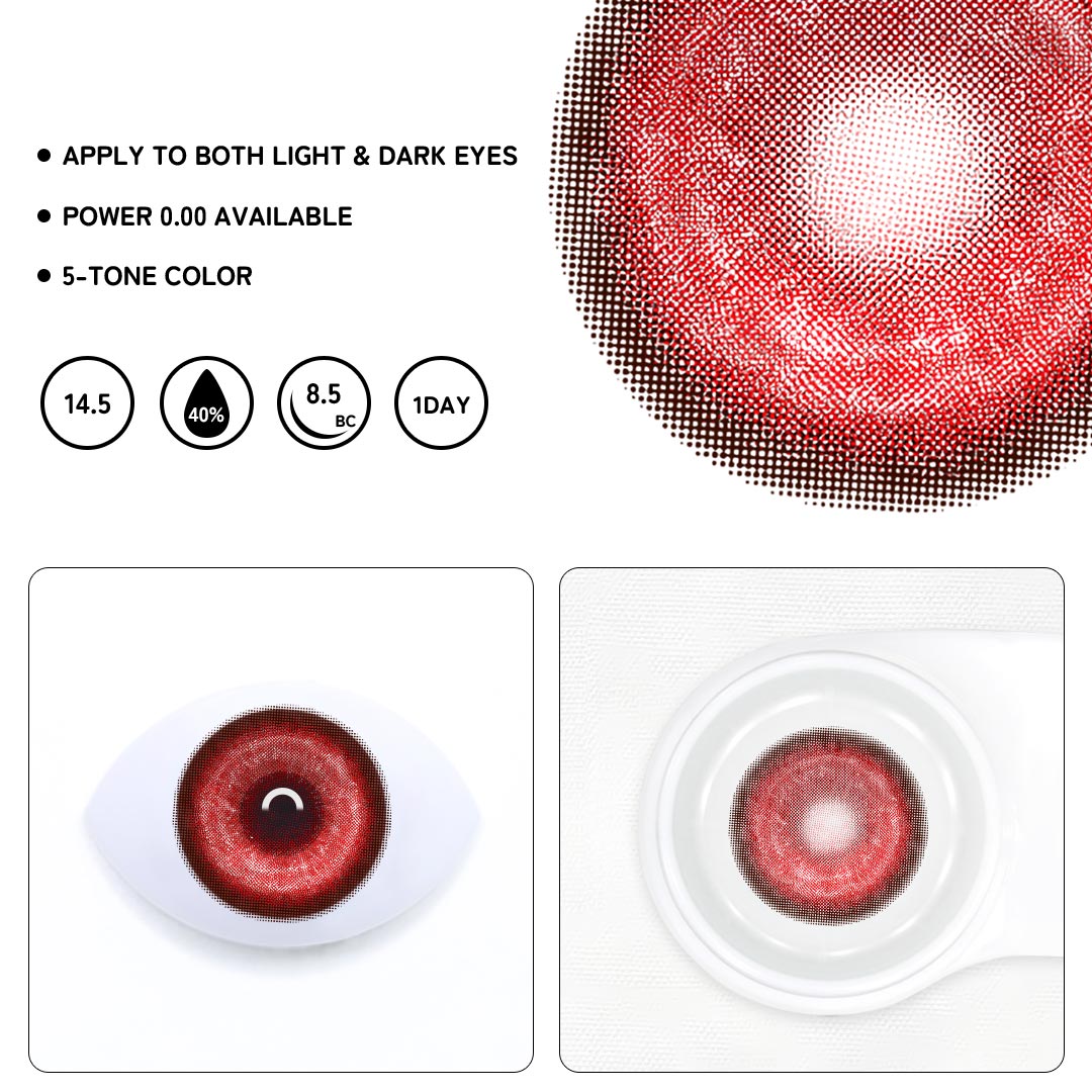 Cosplay KOI Red Colored Contact Lenses