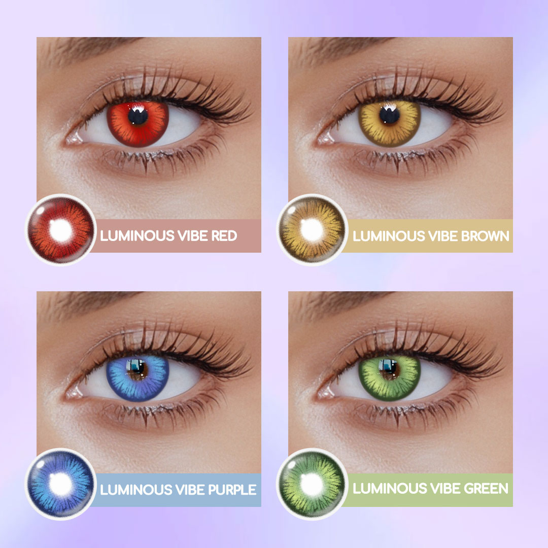 Cosplay Luminous Vibe Purple Prescription Colored Contact Lenses