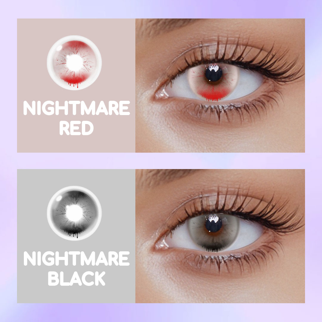 Cosplay Nightmare Black Colored Contact Lenses